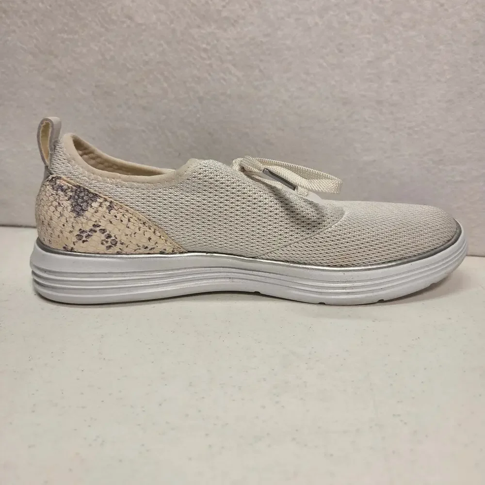 Cole Haan GrandSport Journey Knit Sneakers Ivory Snake Print Womens 10B NWOT